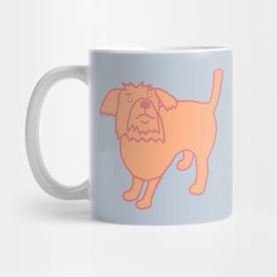 Cute Dog Peach Fuzz Pantone Color of the Year 2024 Mug